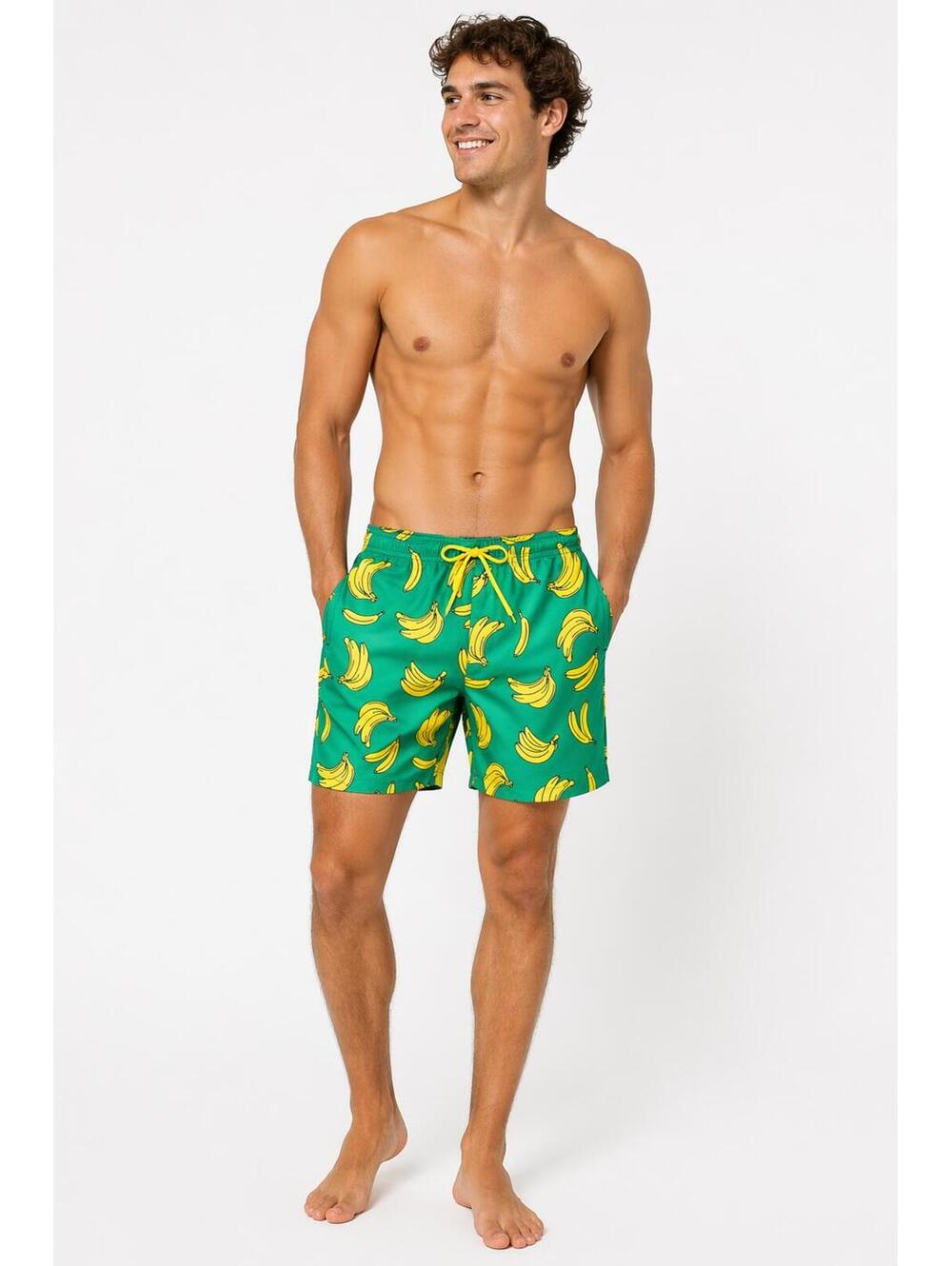 NWT Tipsy Elves Tipsy Elves Havana Banana Swim Trunks - Picture 2 of 5